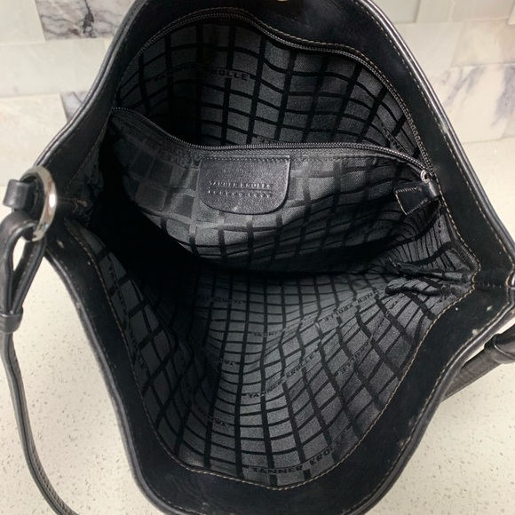 TANNER KROLLE black leather brown suede bag purse - Picture 5 of 9